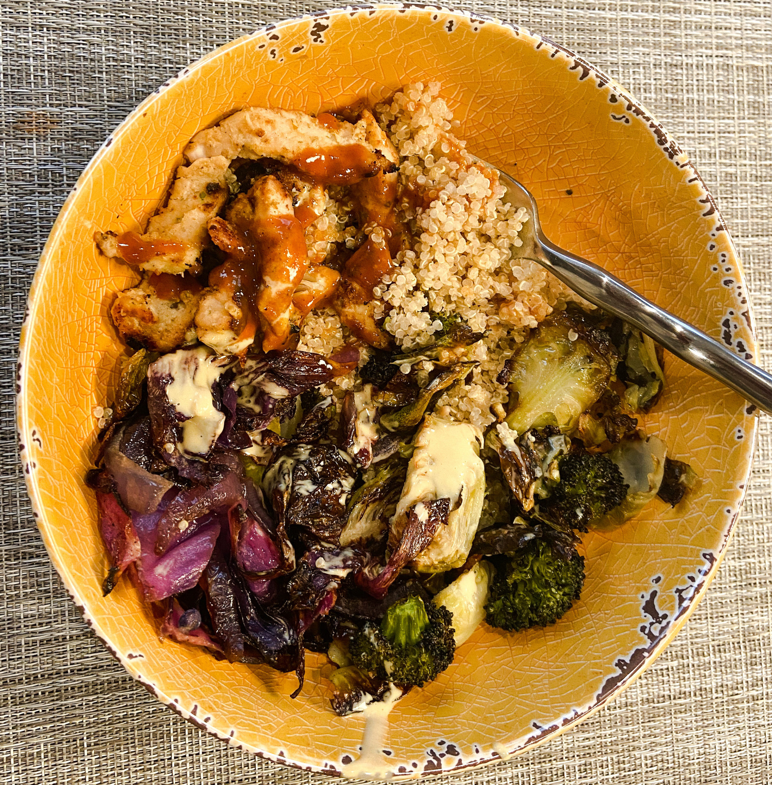 ThrowTogether Dinner Barbecue Chicken and Quinoa Bowls with Honey